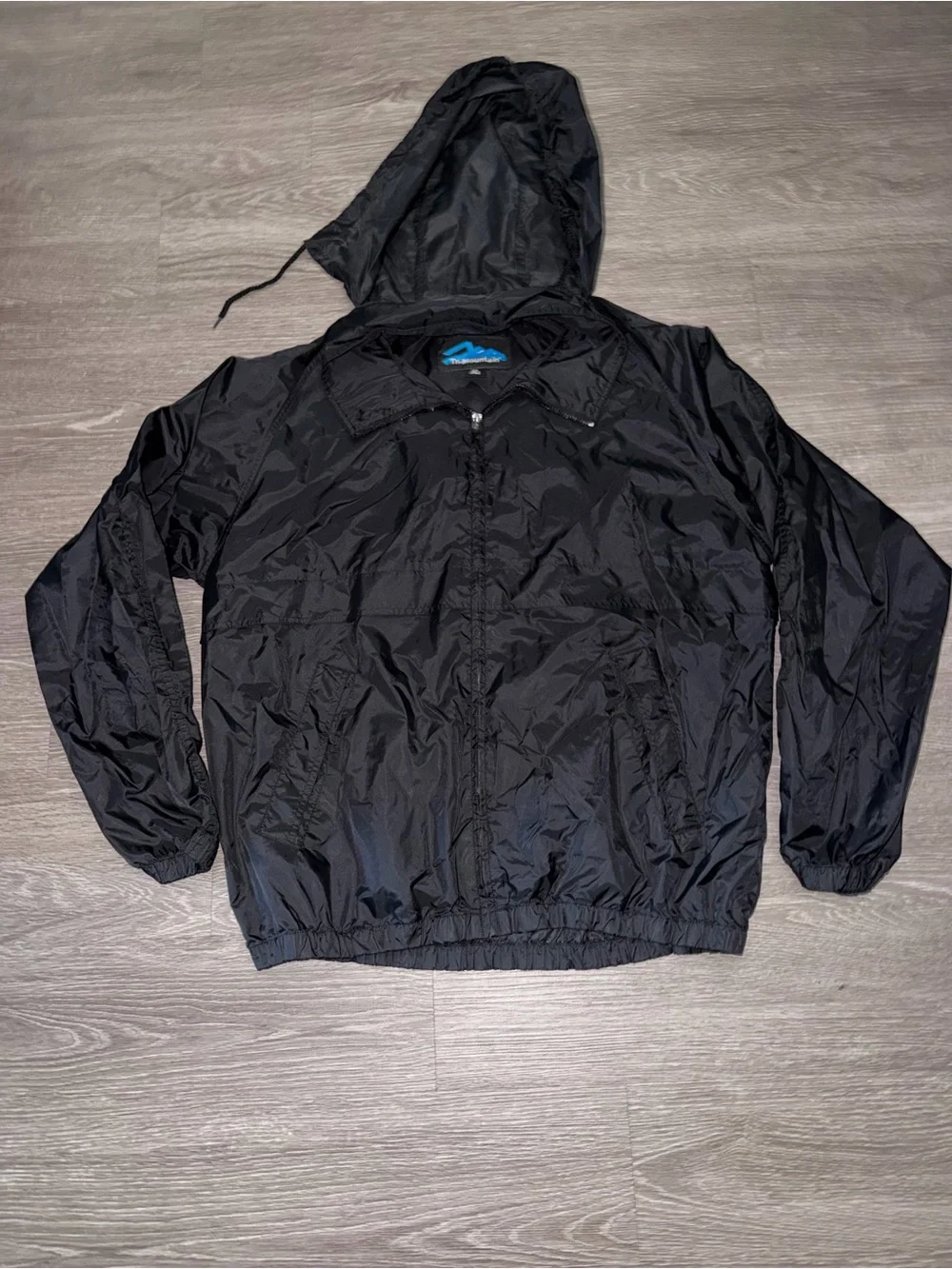 Tri Mountain Black Windbreaker Jacket Size 2XL
